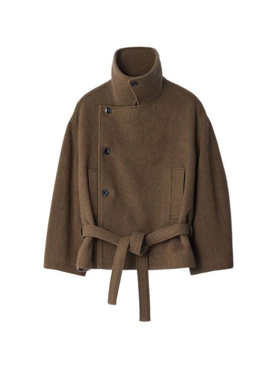 Lemaire Mud Wool Blend Long Coat