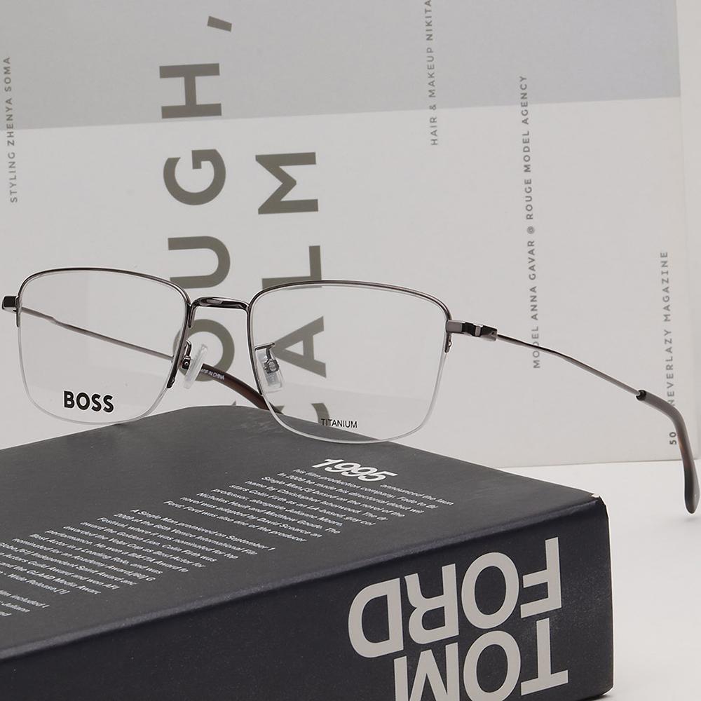 HUGO BOSS Titanium Semi-Rimless Unisex Eyeglass Frames BOSS1516G KJ1