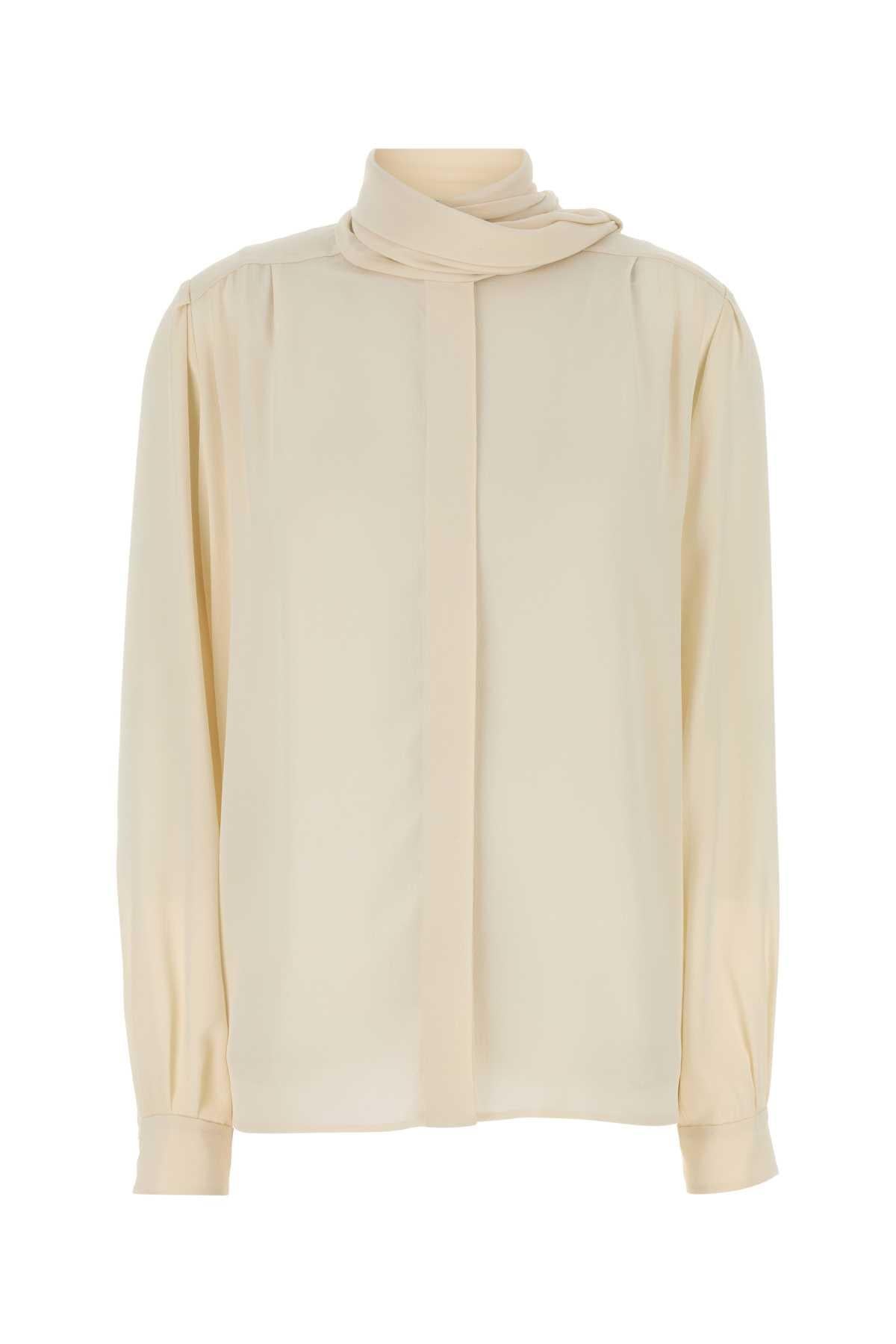 PRADA Long Sleeve Blouse White Cotton