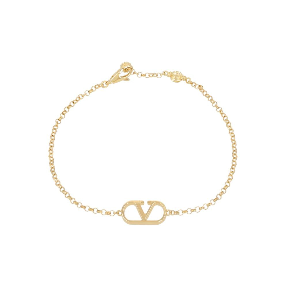 VALENTINO Garavani V-Logo Metal Bracelet for Women