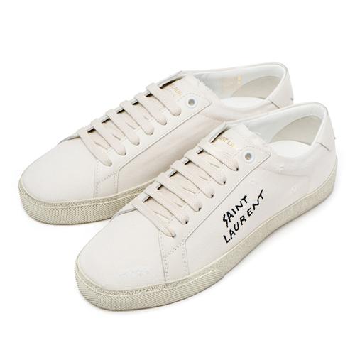 Saint Laurent Court Classic Low-Top Sneakers White Leather