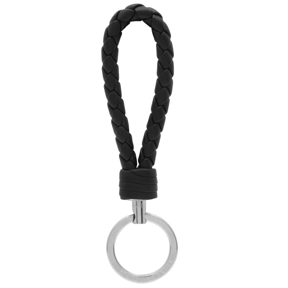 Bottega Veneta Intrecciato Nappa Leather Keyring Black