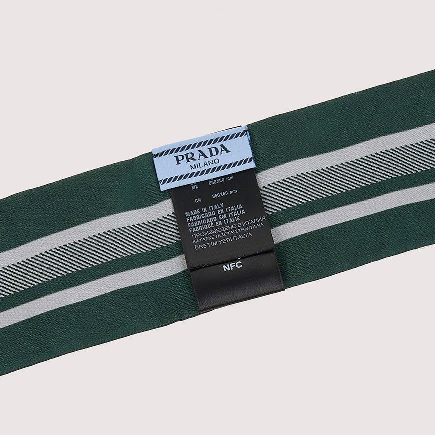 PRADA Women’s Jacquard Silk Tie Scarf 1FF008 2C81 F077U 1