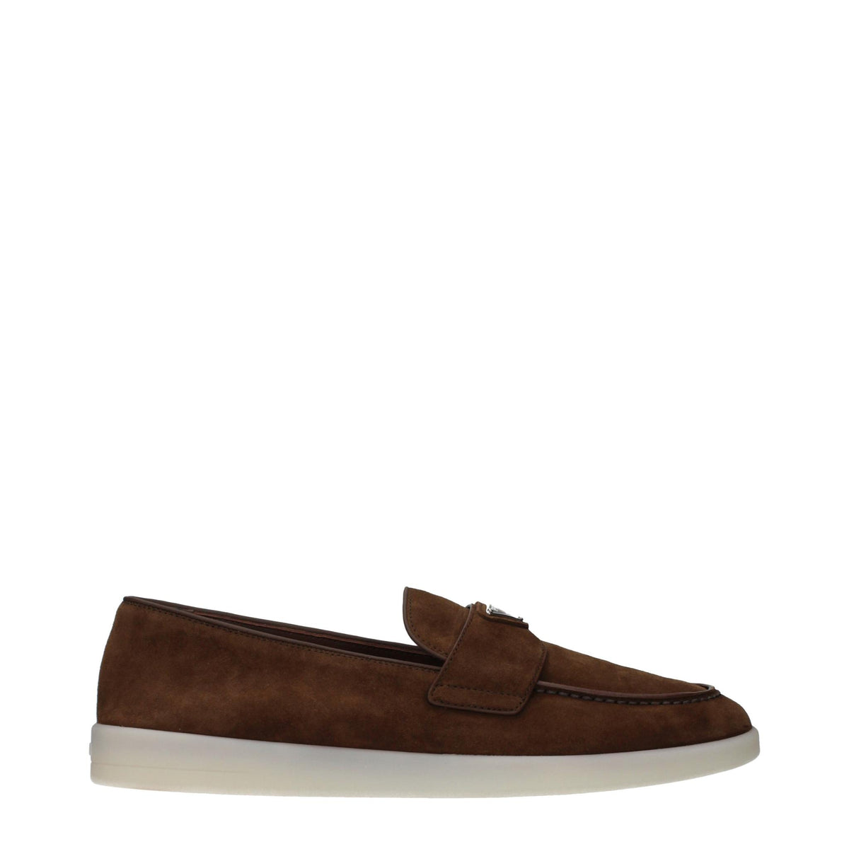 PRADA Brown Leather Loafers for Men