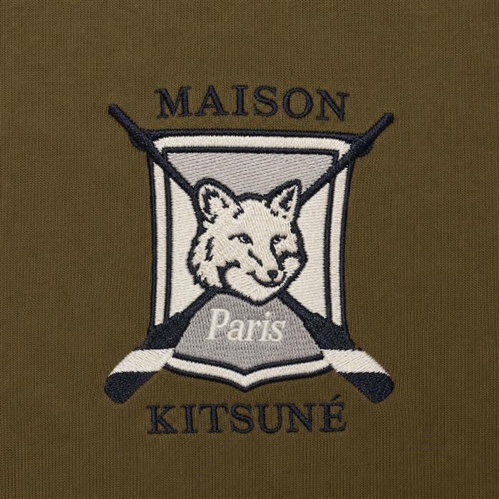 Maison Kitsune College Fox Embroidered Hooded T-Shirt P360