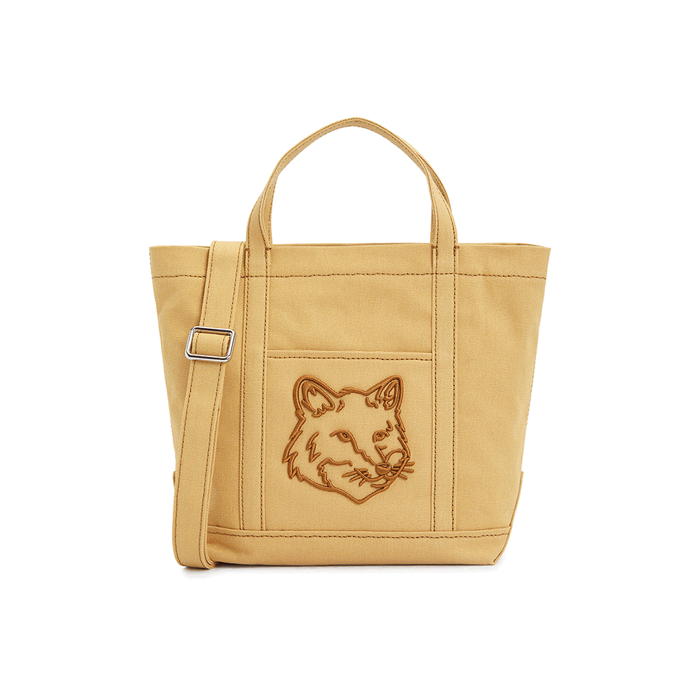 Maison Margiela Small Tote Bag Fox Head Canvas Beige Unisex