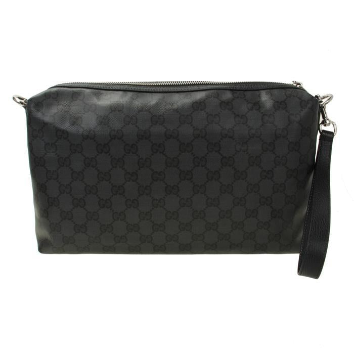 GUCCI Essence Classic Medium Crossbody Bag Black Leather