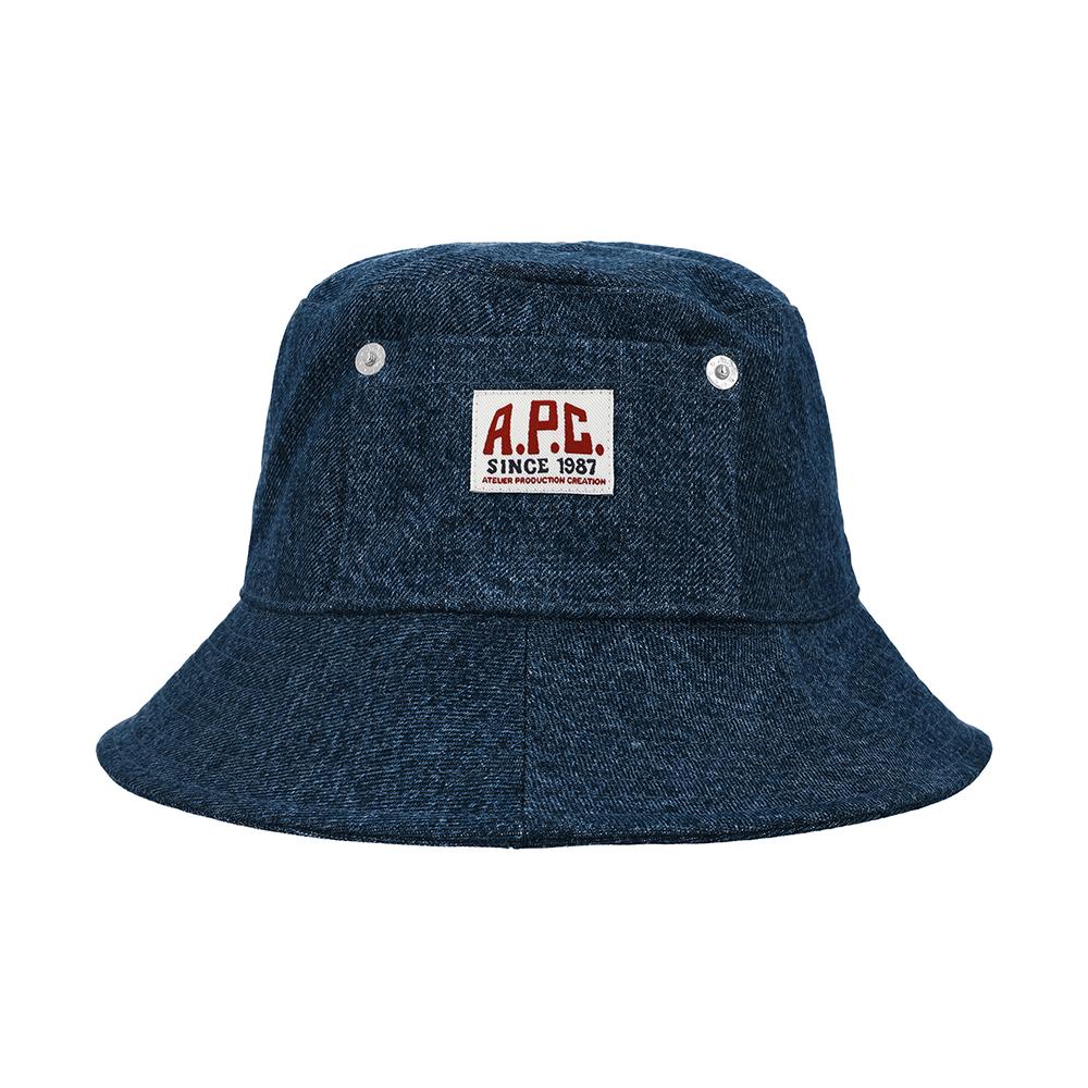 A.P.C. Unisex Cotton Bucket Hat M24150 IAL WASHED INDIGO