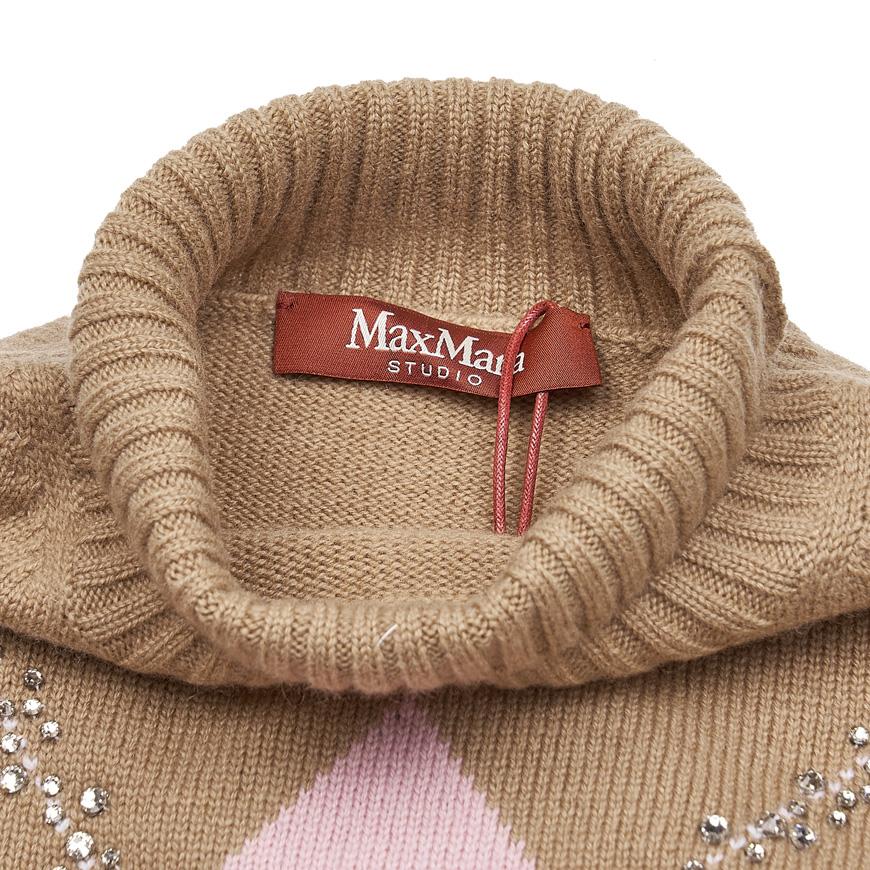 Max Mara Women’s NUCIA Round Neck Knit Sweater Beige