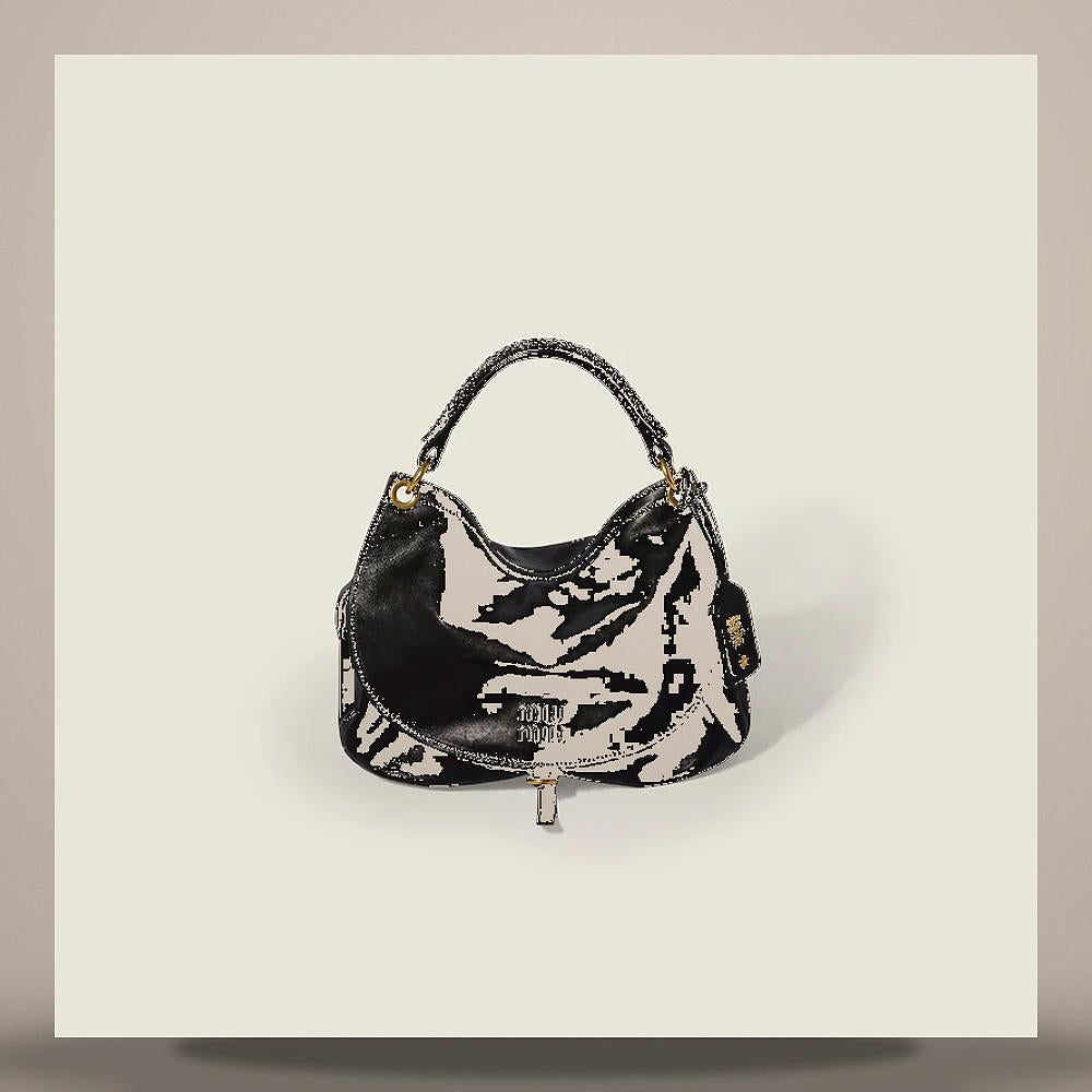 Miu Miu Rendez-Vous Leather Shoulder Bag 5BC219 2BBL F0002