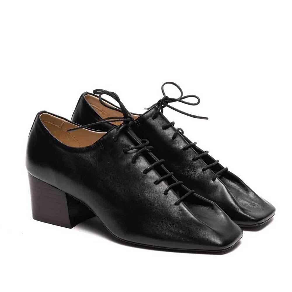 Lemaire Classic Heel Derby Shoes Women FO0246 LL0023 999