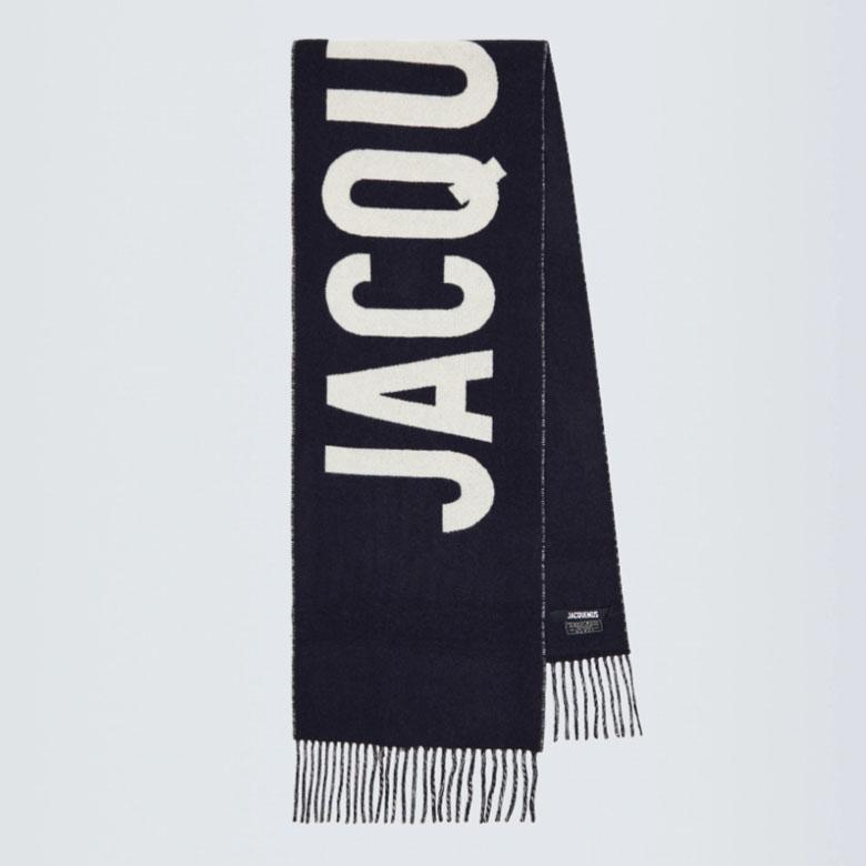 JACQUEMUS Le Chouchou Jacquard Logo Virgin Wool Scarf/Muffler
