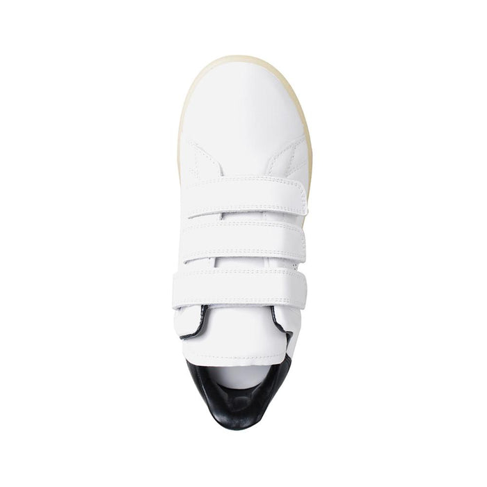Isabel Marant BrownsY Perforated Logo White Low-Top Sneakers