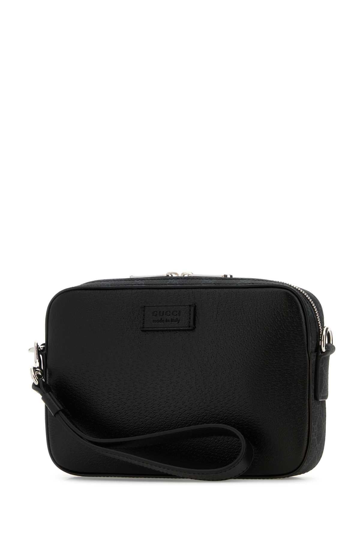 GUCCI Black Leather Crossbody Bag