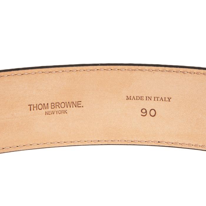 THOM BROWNE Black Pebble Leather Belt 35mm