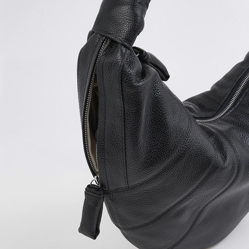 Lemaire Black Fortune Croissant Shoulder Bag Leather Women’s
