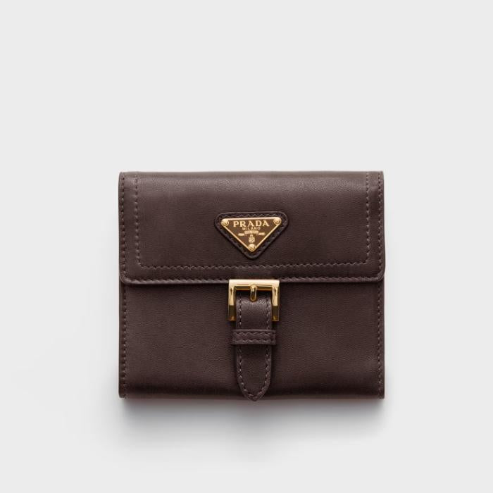 PRADA Siena Nappa Leather Compact Wallet
