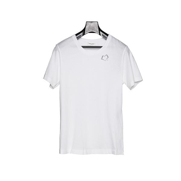 Saint Laurent Women’s Logo Print T-Shirt Black Cotton