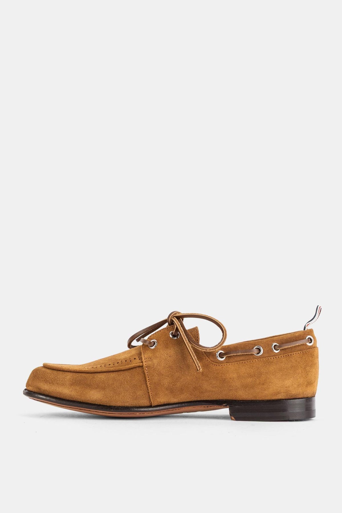 THOM BROWNE Black Leather Flat Shoes