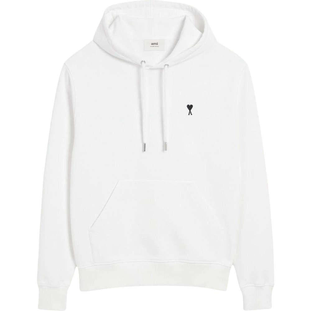 AMI Heart Logo White Hoodie Sweatshirt Unisex