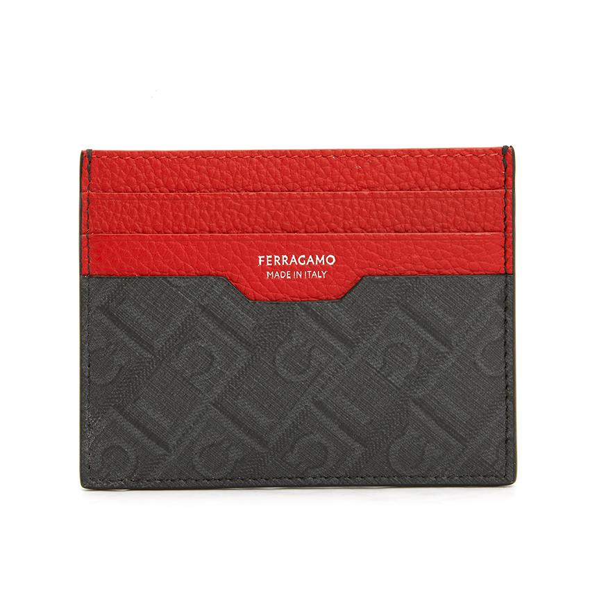 Ferragamo Men's Leather Card Holder Wallet 661583 0780322