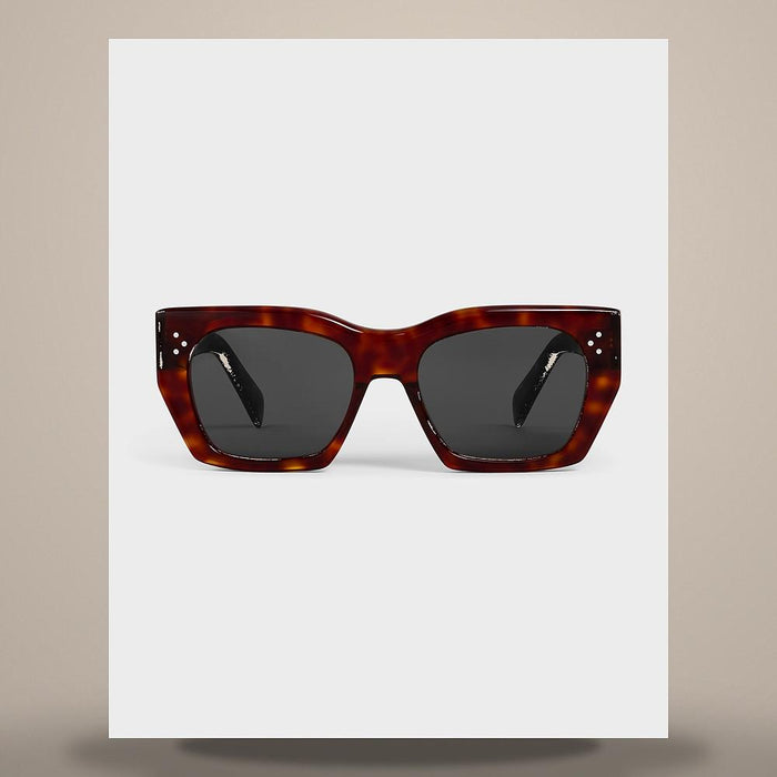 CELINE Red Havana Acetate Cat Eye Sunglasses 4S342CPLB 19TR