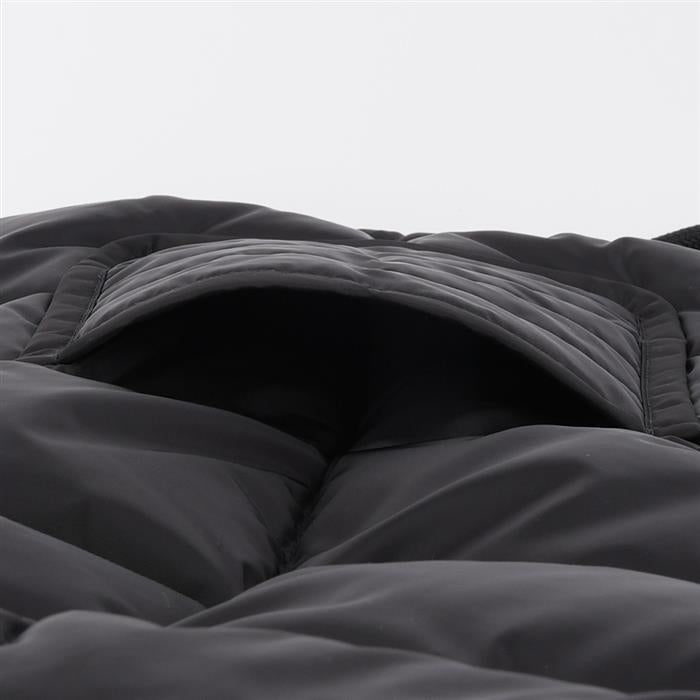 Moncler Square Quilted Wool Zip-Up Cardigan Black