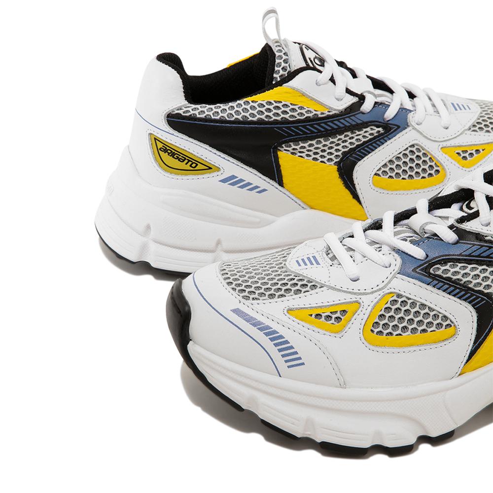 AXEL ARIGATO White Yellow Blue Women’s Marathon Runner Low-Top Sneakers 93027