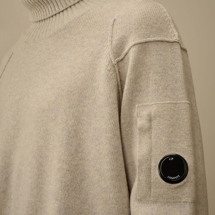 CP Company Men’s GRS Lambswool Turtleneck Knit Sweater 19CMKN166A 110149A M13