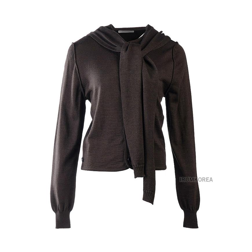 Lemaire Women’s Twist Scarf Cardigan Brown Knit