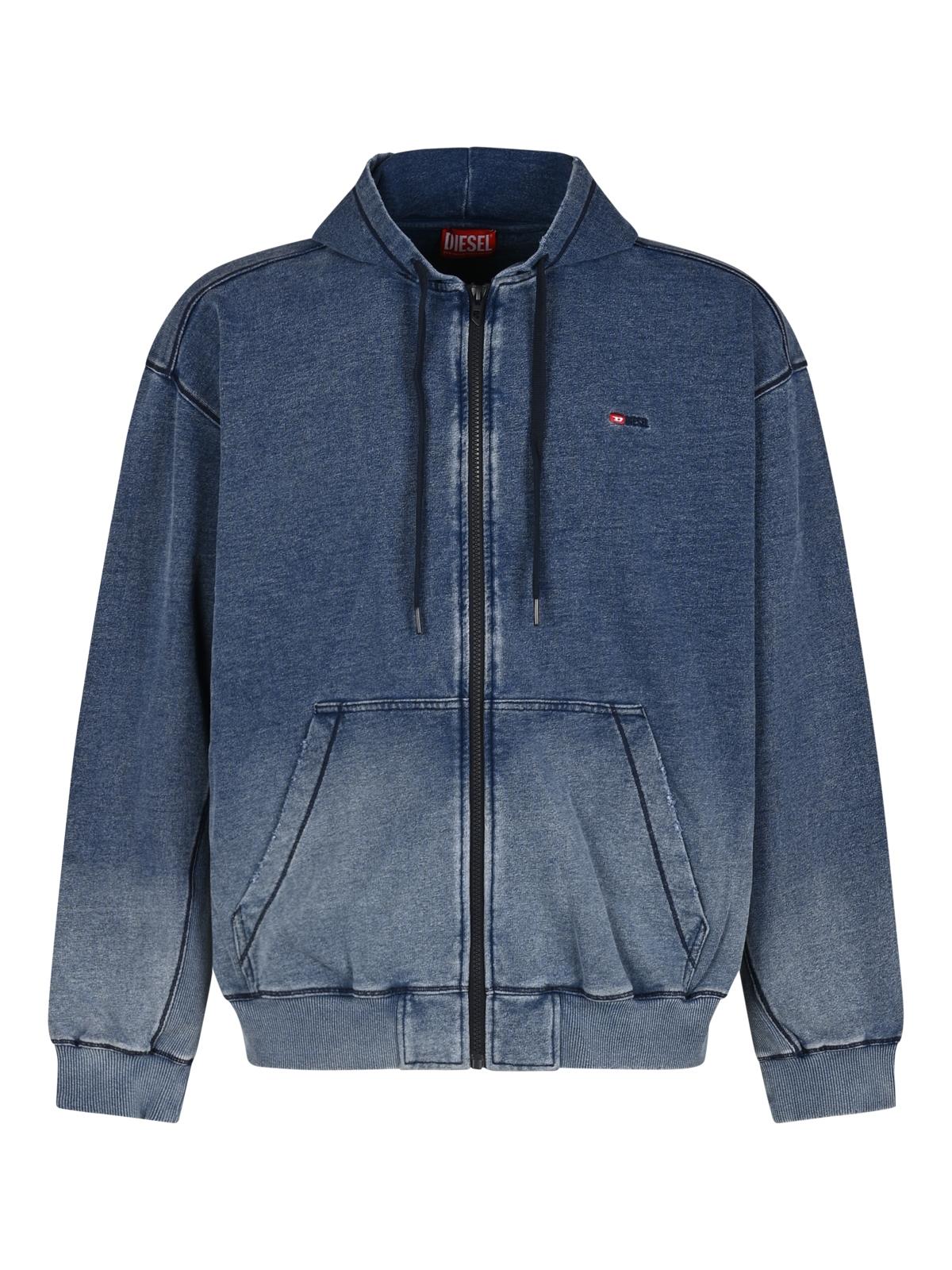 DIESEL Black Casual Jacket Men’s Lightweight Zip-Up Jacket