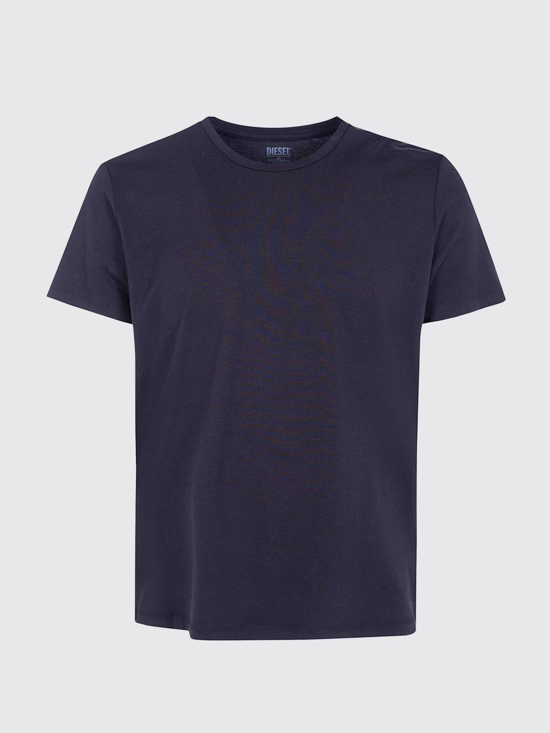 DIESEL Short Sleeve Cotton T-Shirt Black Men’s