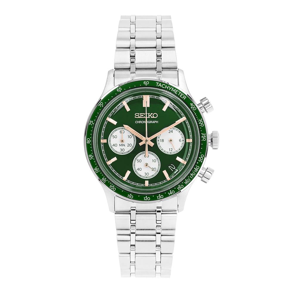 Seiko Stainless Steel Fabric Strap Men’s Chronograph Watch SSB481 P1