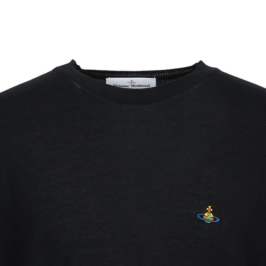 Vivienne Westwood Alex Men’s Round Neck Knit Sweater Black