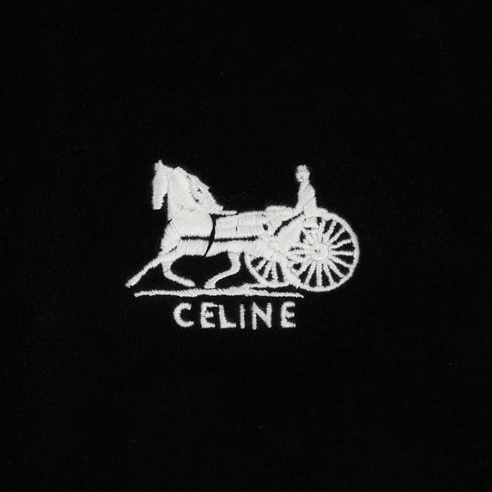 CELINE Velvet Jersey Loose Zip-Up Hoodie Jacket
