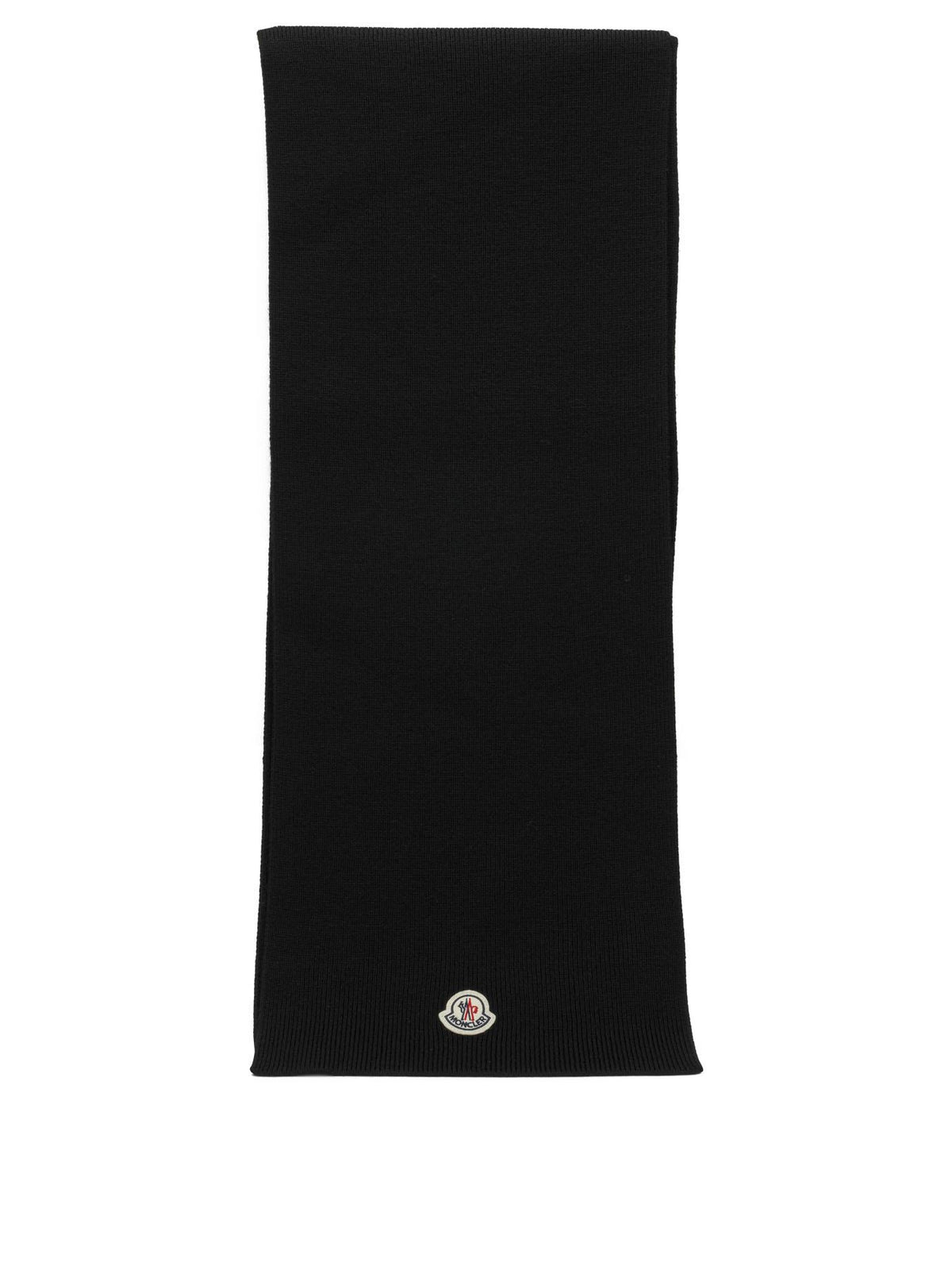 Moncler Black Wool Scarf