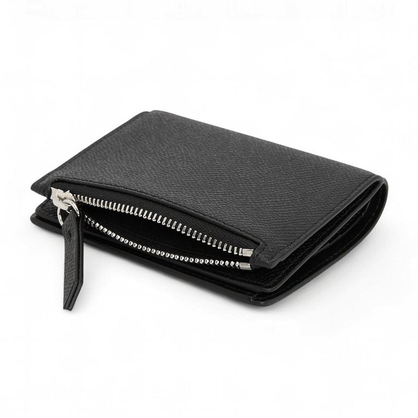 Maison Margiela Black Leather Bifold Wallet Unisex