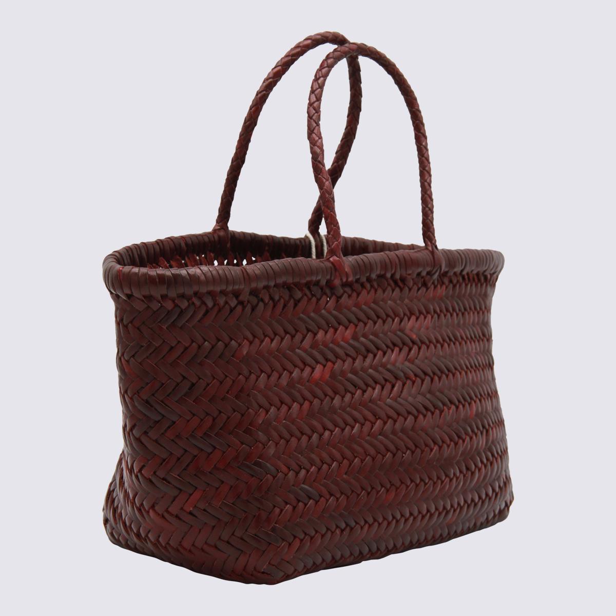 Dragon Diffusion BORDO Leather Woven Tote Bag