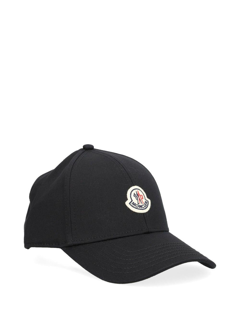 Moncler Black Cotton Baseball Cap