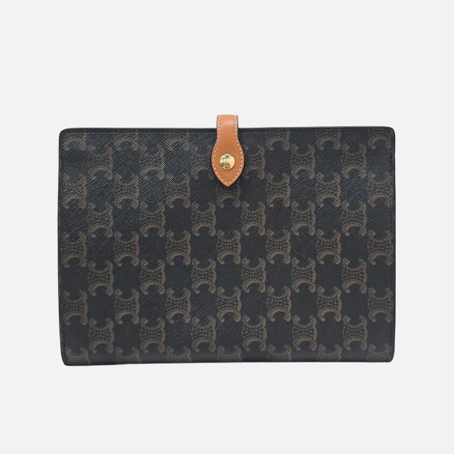 CELINE Triomphe Canvas Small Note Mini Crossbody Bag