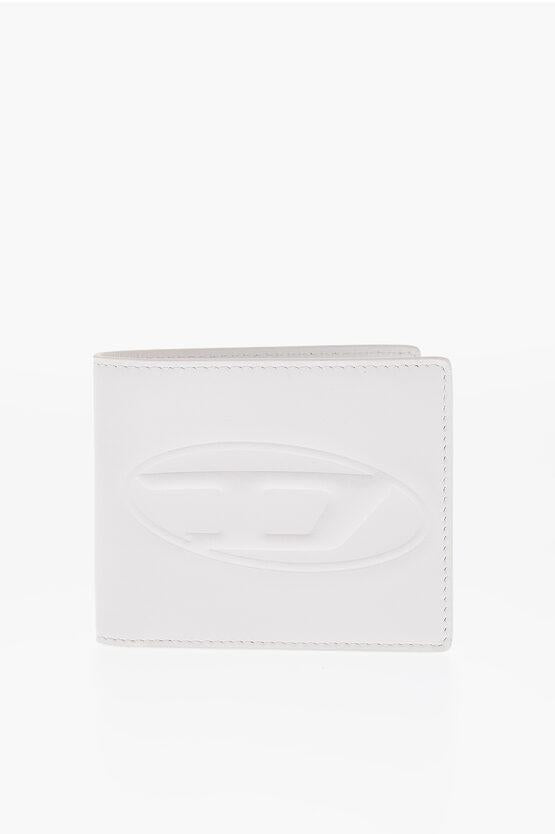 DIESEL Men's White Leather D Logo Bifold Wallet X08433PR818 H6196