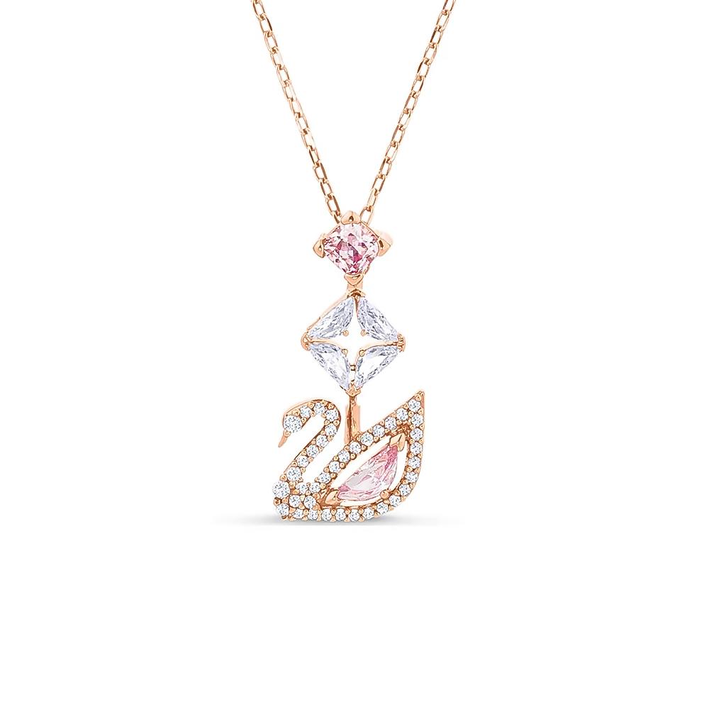 Swarovski Crystal Pendant Necklace for Women 5473024 Dazzling Swan Y