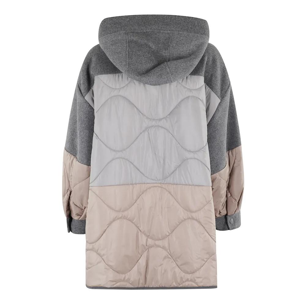 Max Mara Gray Double-Sided Wool Nylon Jacket 2515481011 039