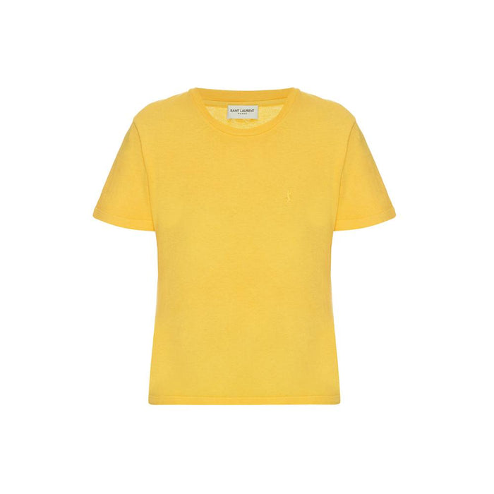 Saint Laurent Yellow Embroidered Anniversary T-Shirt