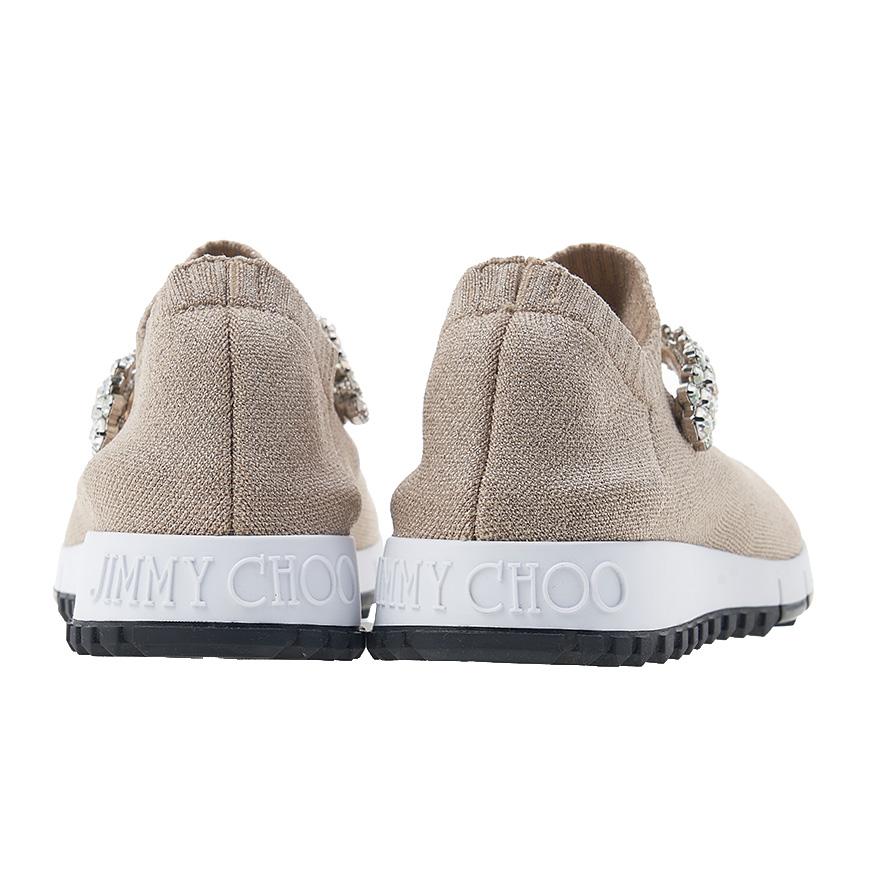 Jimmy Choo Crystal Knit Low-Top Sneakers Ballet Pink
