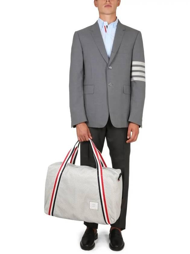THOM BROWNE Plain Weave 4-Bar Classic Sport Coat Gray Men’s Coat