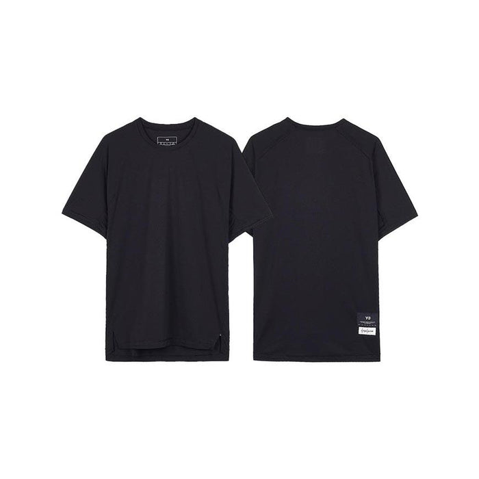 Y-3 Black Short Sleeve Running T-Shirt Men