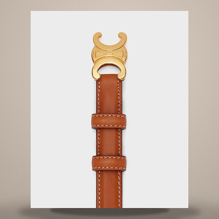 CELINE Rice Taurillon Leather 18mm Belt B104O3A01 01RC