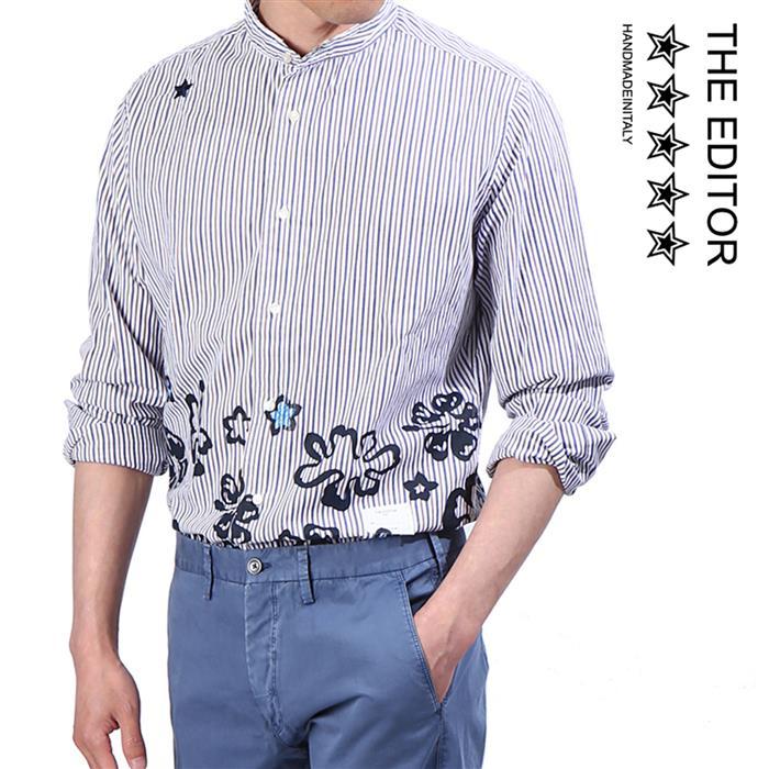 The Editor Summer Stripe Long Sleeve Shirt 1298 2 5400 37