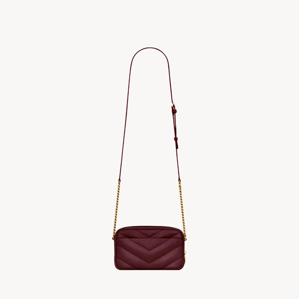 Saint Laurent Loulou Mini Camera Bag Rouge Cabernet Shoulder Bag